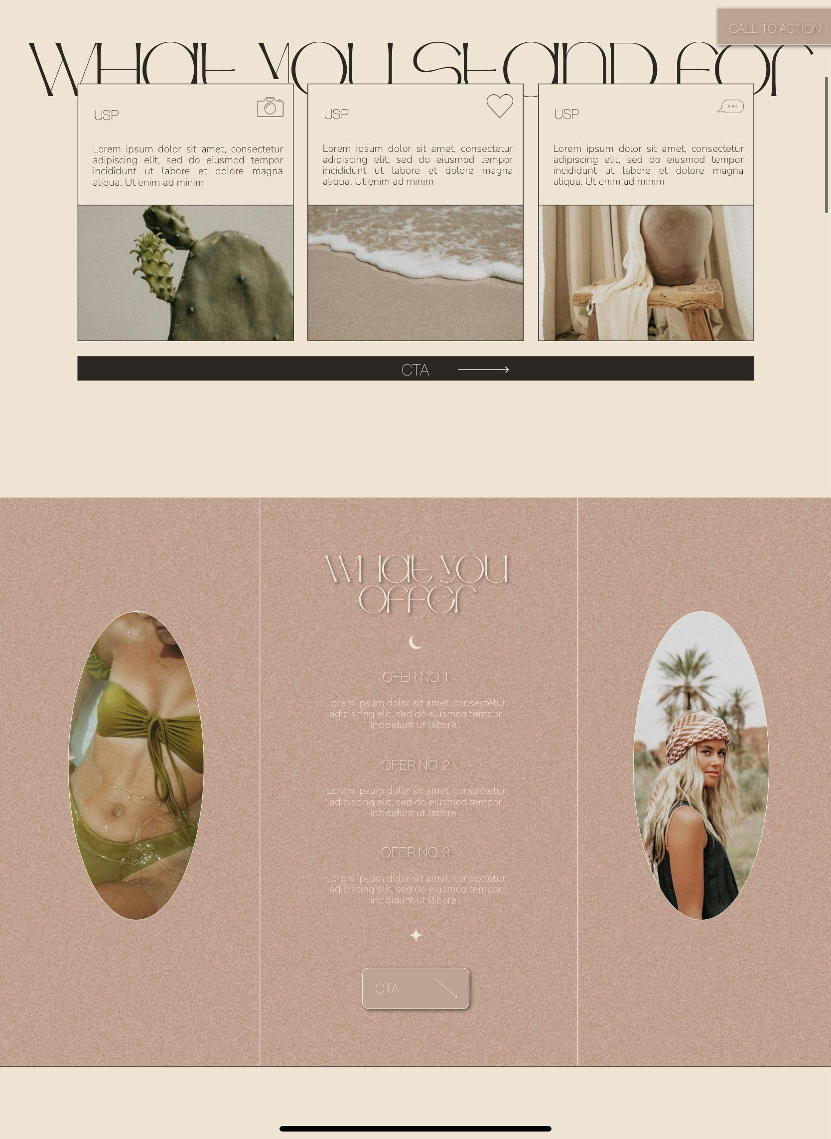 Boho Breeze Showit Website Templates Sales Pages Add-On
